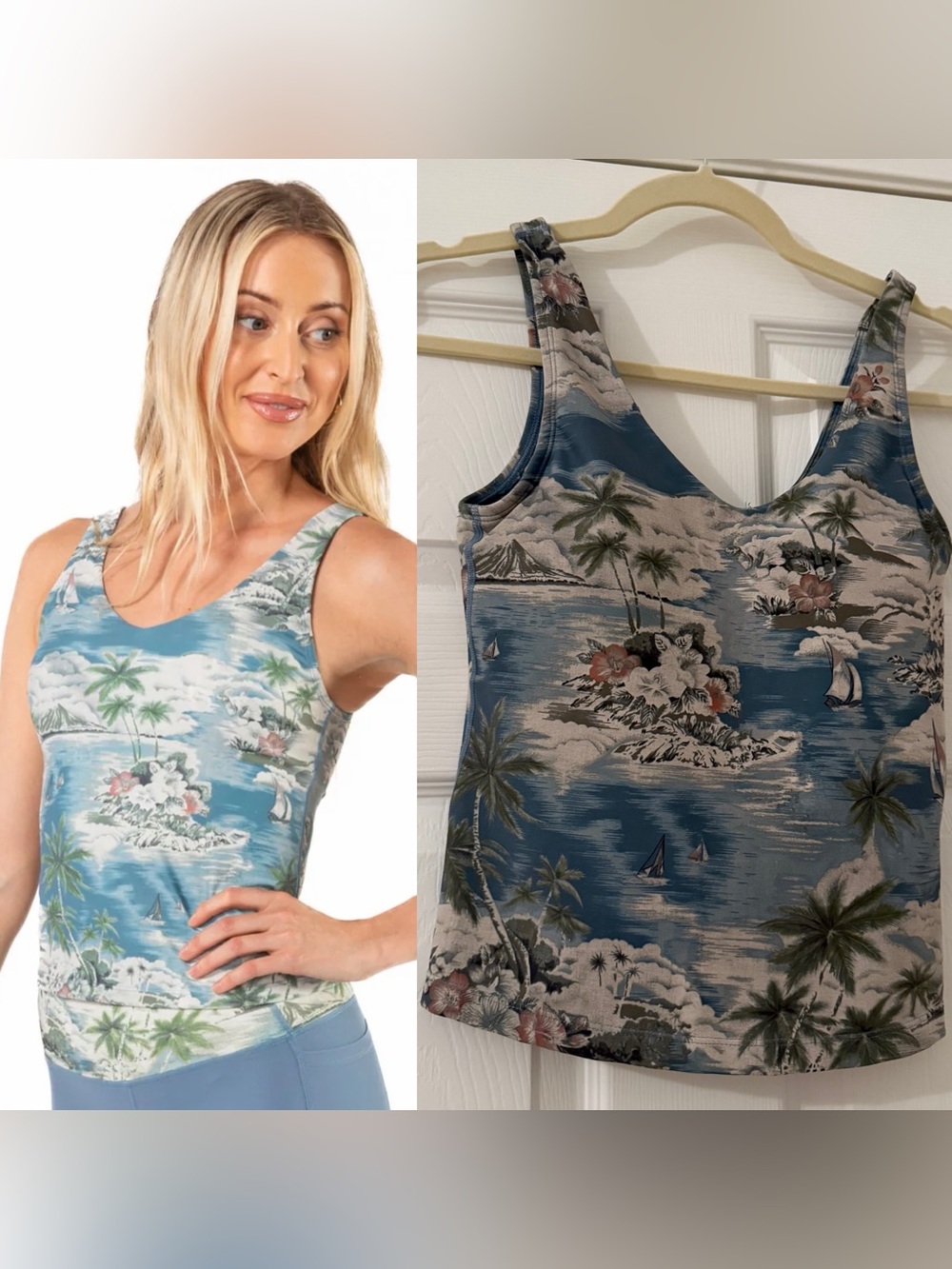 Lovlei Hawaiian Print Workout Tank